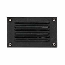 2.5W LED Recessed Louvered Down Step & Wall Light, 3000K, 12V, Black