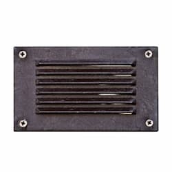 2.5W LED Recessed Louvered Down Step & Wall Light, 6400K, 12V, Bronze