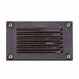 2.5W LED Recessed Louvered Down Step & Wall Light, 6400K, 12V, Bronze