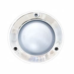 37.5W LED Round Open Face Surface Mount Step Light, 12V, 3000K, White