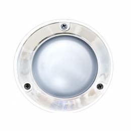 37.5W LED Round Open Face Surface Mount Step Light, 12V, 6400K, White