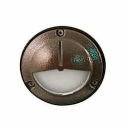 Round Eyelid Step & Wall Light w/o Bulb, 12V, Bronze