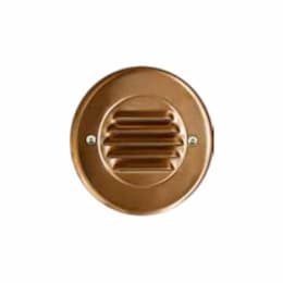 Round Recessed Louvered Step & Wall Light w/o Bulb, Copper