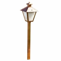 Dabmar 3W LED Post Lantern Path & Walkway Light w/ 1.5-in NPT, 3000K, Copper