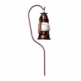 Dabmar Classic Lantern Path & Walkway Light w/ 1.5-in NPT w/o Bulb, Rust