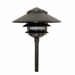 3W LED Pagoda Light, Three Tier, 1/2-in Base, 12V, Amber, Black