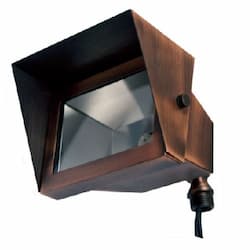 2.5W LED Area Flood Light w/ Hood, 12V, 6400K, Antique Bronze