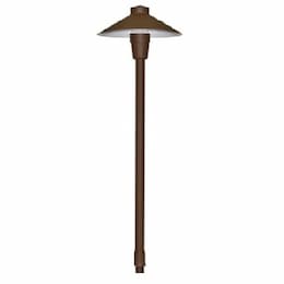 Dabmar 2.5W LED Path Light, Large Top, Aluminum, 12V, 3000K, Bronze