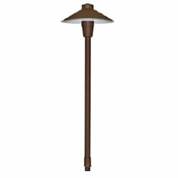 Dabmar 2.5W LED Path Light, Large Top, Aluminum, 12V, 6400K, Bronze