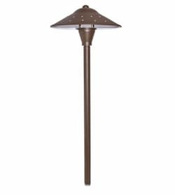 Dabmar 2.5W LED Path Light, Slotted Top, Aluminum, 12V, 6400K, Bronze