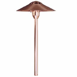 Dabmar 2.5W LED Path Light, Solid Top, Brass, 12V, 6400K, Copper