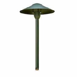 Dabmar 2.5W LED Path Light, Solid Top, Aluminum, 12V, 3000K, Green