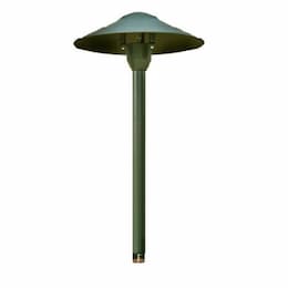 Dabmar 2.5W LED Path Light, Solid Top, Aluminum, 12V, 6400K, Green