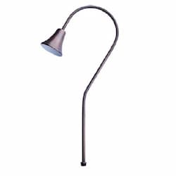 2.5W LED Path Light w/ Leaves, Horn, 12V, 3000K, Antique Bronze