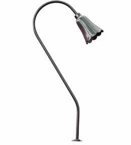 Dabmar 2.5W LED Path Light, Flower, Aluminum, 12V, 6400K, Bronze