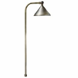 Dabmar 2.5W LED Path Light, Adjustable, 12V, 3000K, Weather Brass