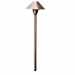 Dabmar 2.5W LED Path Light, Solid Top, 12V, 3000K, Antique Brass