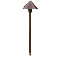 2.5W LED Path Light, Solid Top, 12V, 3000K, Antique Bronze