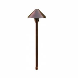 2.5W LED Path Light, Solid Top, 12V, 6400K, Antique Bronze