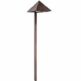 Dabmar 2.5W LED Path Light, Square Top, Brass, 12V, 6400K, Antique Bronze