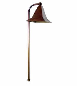 3W LED Path Light, Bell Top, Brass, 12V, Amber, Antique Bronze