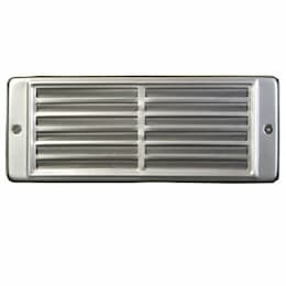 Dabmar 5W LED Recessed Step & Wall Light, Louver Down, 12V, 3000K, S. Steel