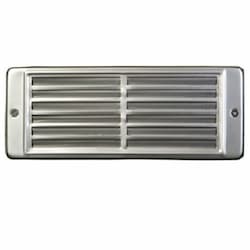 Dabmar 5W LED Recessed Step & Wall Light, Louver Down, 12V, 6400K, S. Steel