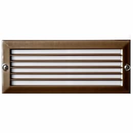 Dabmar 6W LED Recessed Step & Wall Light, Louvered, 12V, Amber, Bronze