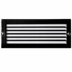 Dabmar 5W LED Recessed Step & Wall Light, Louvered, 12V, 3000K, Black