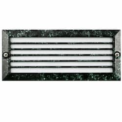 Dabmar 5W LED Recessed Step & Wall Light, Louvered, 12V, 3000K, V. Green