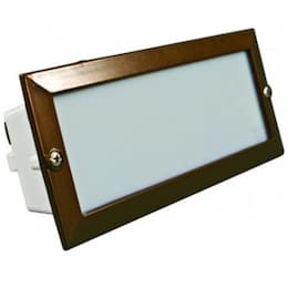 5W LED Step & Wall Light, Open Face, 12V, 3000K, Bronze