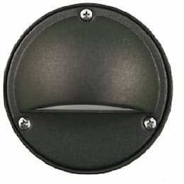 Dabmar 2.5W LED Step & Wall Light, Round, 12V, 3000K, Black