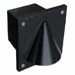 2.5W LED Step & Wall Light, Square w/ Cone, 12V, 3000K, Black