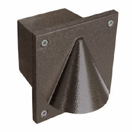 2.5W LED Step & Wall Light, Square w/ Cone, 12V, 3000K, Bronze