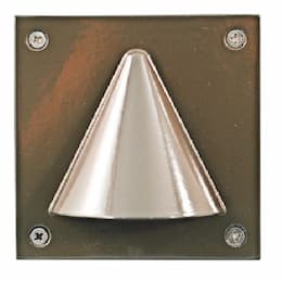 2.5W LED Step & Wall Light, Square w/ Cone, 12V, 3000K, Verde Green