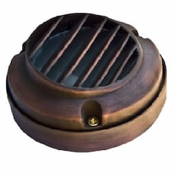 Dabmar 2.5W LED Solid Brass Step Light, Louvered Down, 12V, 3000K, Bronze