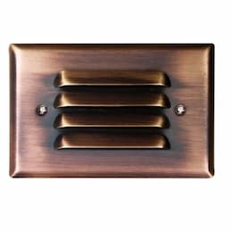 Dabmar 2.5W LED Step & Wall Light, Louvered, 12V, 3000K, Antique Bronze