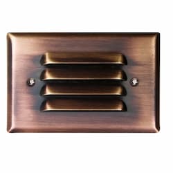 Dabmar 2.5W LED Step & Wall Light, Louvered, 12V, 6400K, Antique Bronze