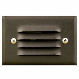 2.5W LED Step & Wall Light, Louvered, 12V, 6400K, Bronze