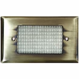 Dabmar 2.5W LED Step & Wall Light, Open Face, 12V, 3000K, Antique Brass