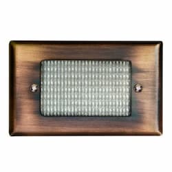 Dabmar 2.5W LED Step & Wall Light, Open Face, 12V, 3000K, Antique Bronze