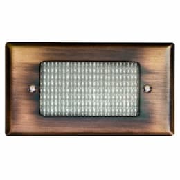 3W LED Step & Wall Light, Open Face, 12V, Amber, Bronze