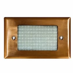 Dabmar 3W LED Step & Wall Light, Open Face, 12V, Amber, Copper