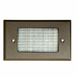 3W LED Step & Wall Light, Open Face, 12V, Amber, Verde Green