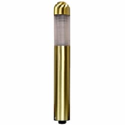 Dabmar 9" 3W LED Area Light, Mini Bollard, 12V, Amber, Brass