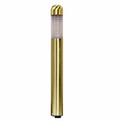 14" 2.5W LED Area Light, Mini Bollard, 12V, 6400K, Brass