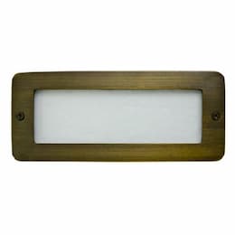 Dabmar 5W LED Step & Wall Light, Open Face, 12V, 6400K, Brass