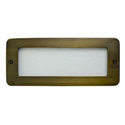 Dabmar 6W LED Step & Wall Light, Open Face, 12V, Amber, Brass