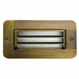 2.5W LED Step & Wall Light, Louvered Down, 12V, 3000K, Brass