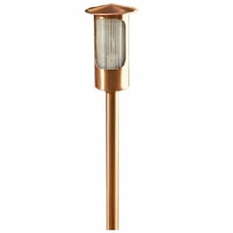 Dabmar 3W LED Bollard Light, Flat Top, 12V, Amber, Copper